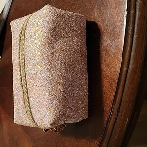 Bath and body works small glitter cosmetic bag